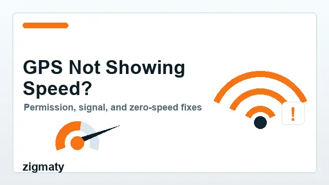 gps speedometer not showing speed
